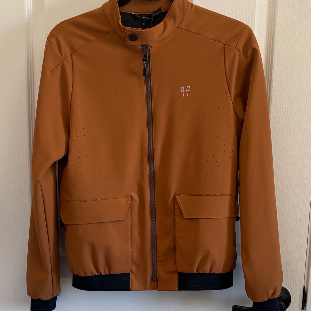Horse Pilot Teddy Jacket Gold Brown Airbag Compatible Riding Jacket - Picture 8 of 15
